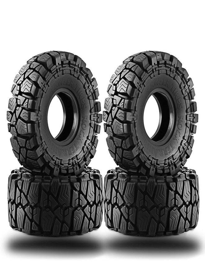 Chanmoo 1.9 RC Crawler Tires OD 115mm 1/10 Soft Rubber Mud Grappler Wheels Tyres With Foam For 1/10 Scale Rock Crawler Car Traxxas TRX4 Axial SCX10 II RC4WD D90 TF2 Tamiya Gen8 1.9 Beadlock Rims 4PCS - Image 1